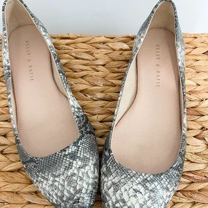 Kelly & Katie | Pirassa Ballet Flat | Snakeskin | 8.5m | NWOT